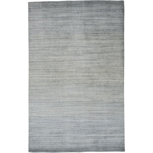 2 ft. x 8 ft. Blue, Gray Ombre Area Rug