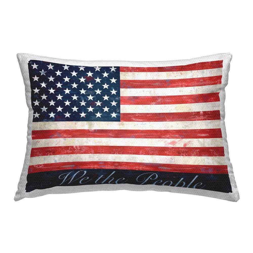 We The People Flag Outdoor Printed Throw Pillow by Annie LaPoint price history on PriceWatchPro
