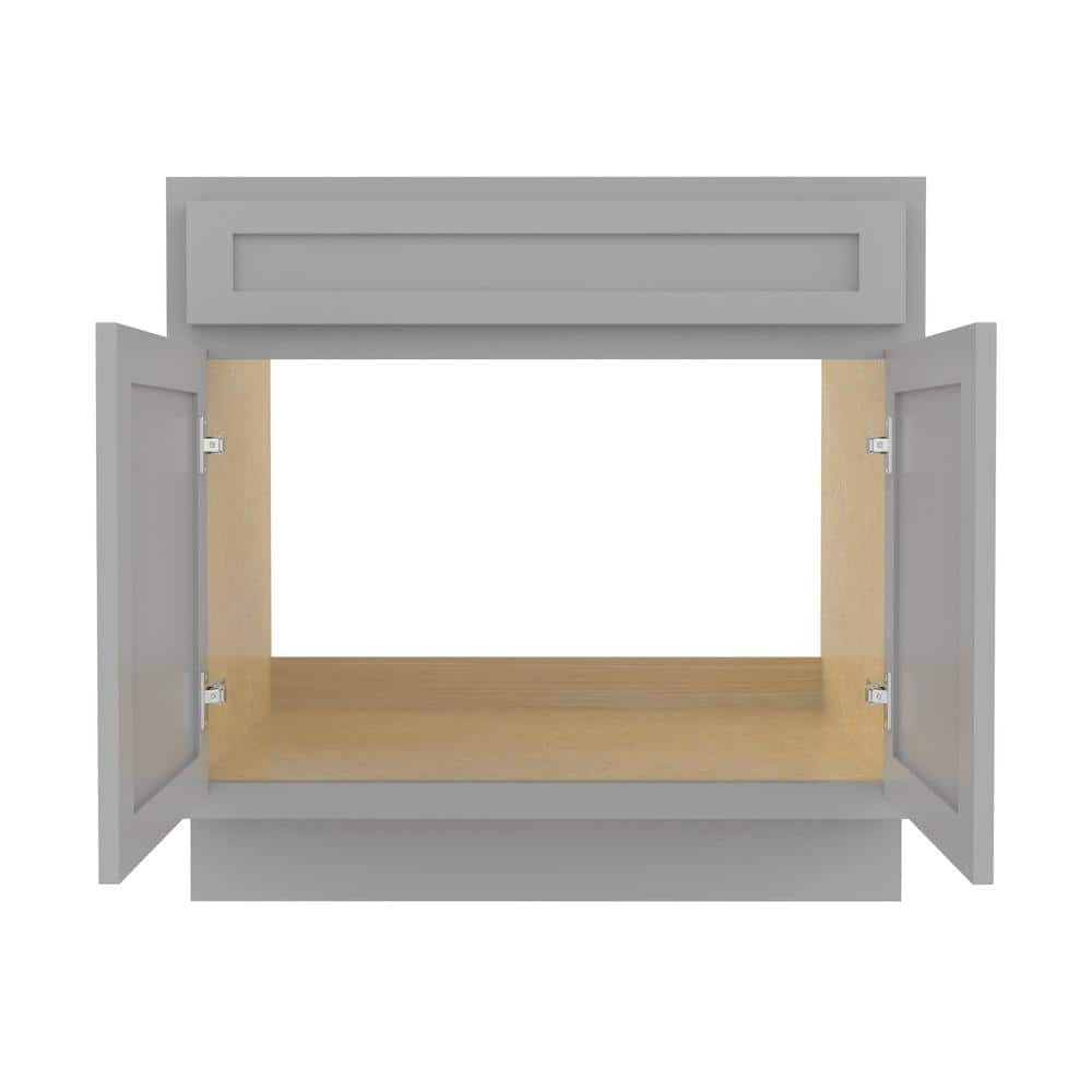 Gray Engineered Wood Shaker Style Bathroom Vanity Cabinet, 39" x 21" x 32.5"
