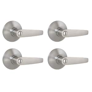 Olympic Stainless Steel Bed/Bath Door Lever (4-Pack)