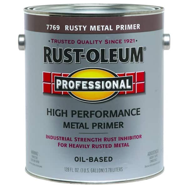 Rust-Oleum Professional 1 gal. High Performance Flat Rusty Metal Oil-Based Rust Preventive Primer (2-Pack)