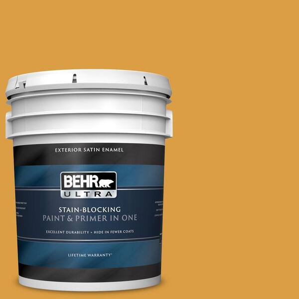 BEHR ULTRA 5 gal. #UL150-3 Solar Fusion Satin Enamel Exterior Paint and Primer in One