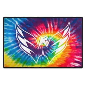 Washington Capitals Tie Dye 19 in. x 30 in. Starter Mat Accent Rug