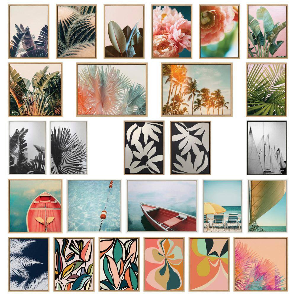 Kate & Laurel All Things Decor 18"x24" Sylvie Gulf Winds Framed Canvas: Modern Nautical Decor, Vertical Layout