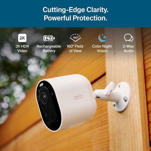 Arlo Pro Battery Operated Outdoor Security Camera 2K (6th Gen