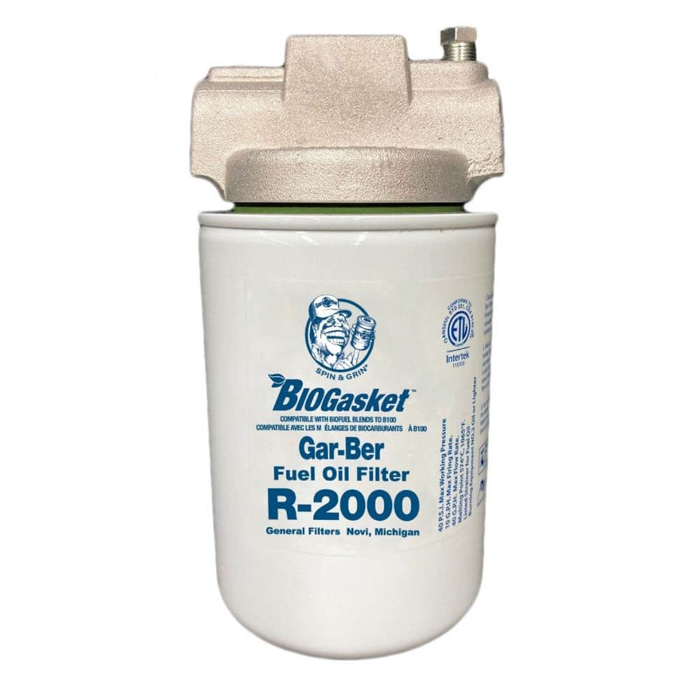 Garber 11-Volt-R2000 Spin-On Filter with BioGasket and Water Block to B100
