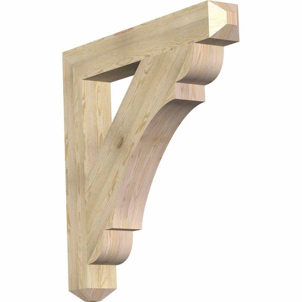 Ekena Millwork 6 in. x 44 in. x 44 in. Douglas Fir Olympic Craftsman Rough Sawn Bracket