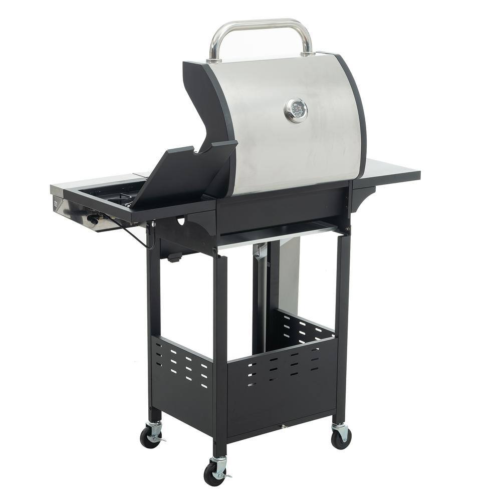 Stainless Steel 3-Burner Propane Gas Grill with Side Burner