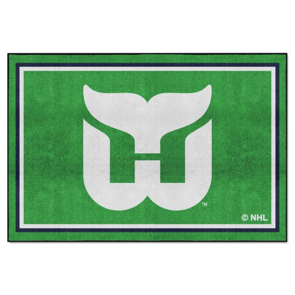 FANMATS NHL Retro Hartford Whalers Blue 5 ft. x 8 ft. Plush Area Rug 35502  - The Home Depot
