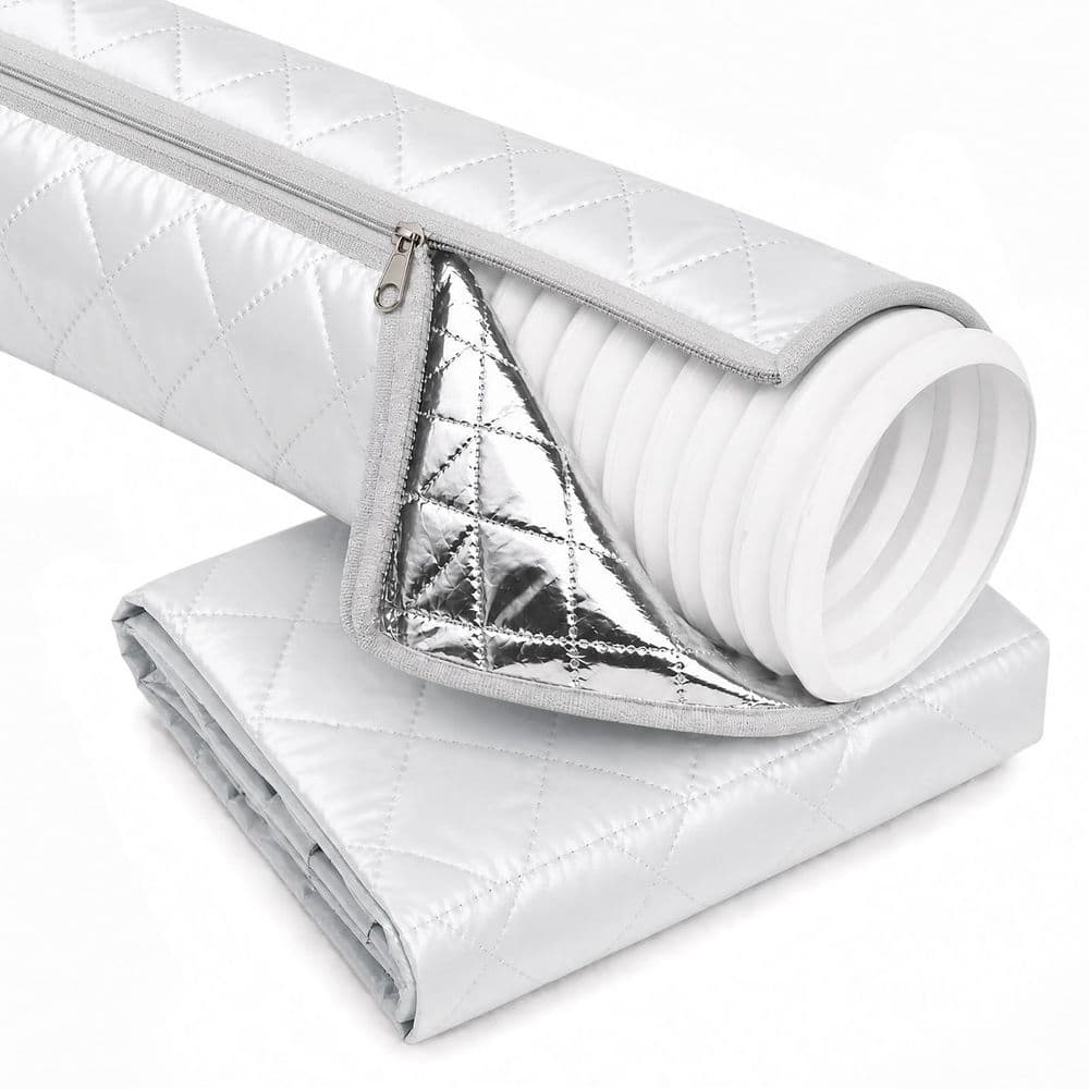 1-Piece Bath Accessory Set in Light Gray, Zippered Insulated AC Exhaust Hose Sleeve, 5.9 in. for Bathroom Heat Blocking price history on PriceWatchPro
