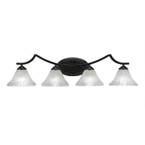 Cleveland 7.5 in. 1-Light Matte Black Vanity Light