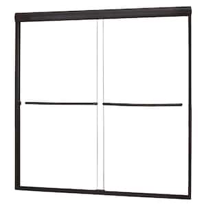 Cove 60 in. x 60 in. Semi-Framed Sliding Tub Door in Oil Rubbed Bronze with 1/4 in. Clear Glass