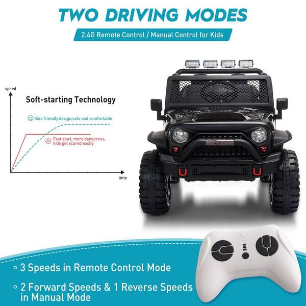OMBU 2-Pack Remote Control Cars For Toddlers - With Music, LED Lights & Easy Controls