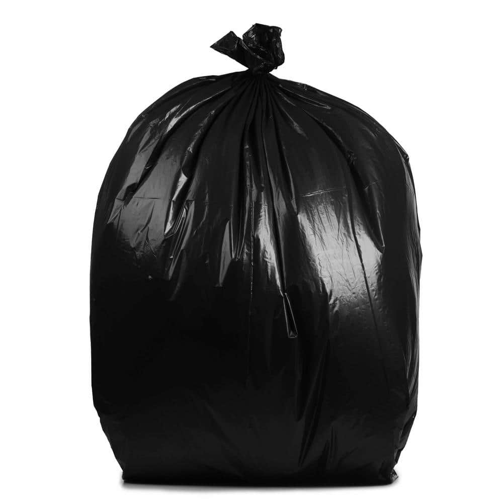 PlasticMill PM-3348-3-B-50 3 Mil 42 Gal Ultra Heavy Duty Garbage Bags & Trash Can Liners & Contractor Bags, Black - 50 Bags per