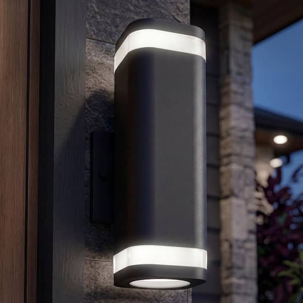 Artika Stark Black Modern Smart Dusk to Dawn Integrated LED