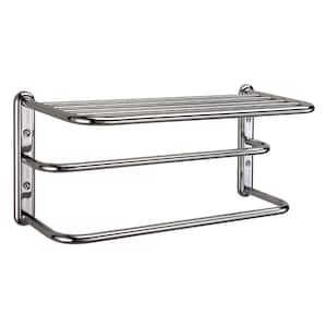 21.6 in. W Shelf with Spa Towel Rack and Bars in Chrome