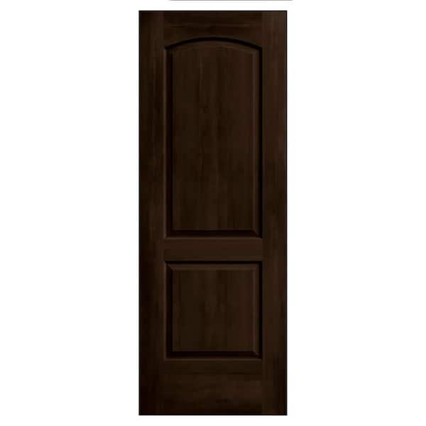 JELD-WEN 24 in. x 80 in. Caiman 2 Panel No Bore Solid Core Espresso Stain Molded Composite Interior Door Slab