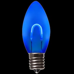 FlexFilament C9 LED Shatterproof Blue Vintage Edison Christmas Light Bulbs (5-Pack)
