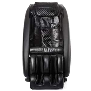Ji Black Modern Synthetic Leather Premium Zero Wall Heated L Track Massage Chair