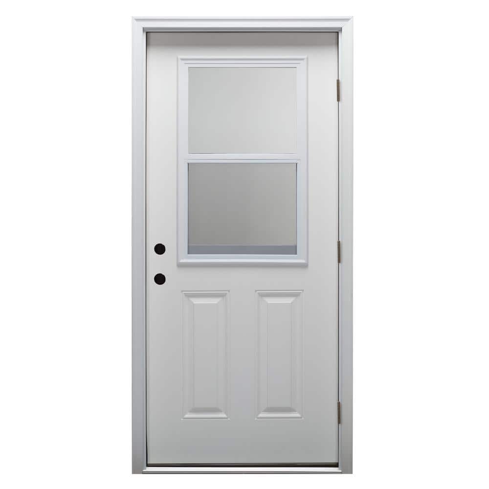 MMI DOOR 36 in. x 80 in. Vented Left-Hand Outswing 1/2 Lite Clear