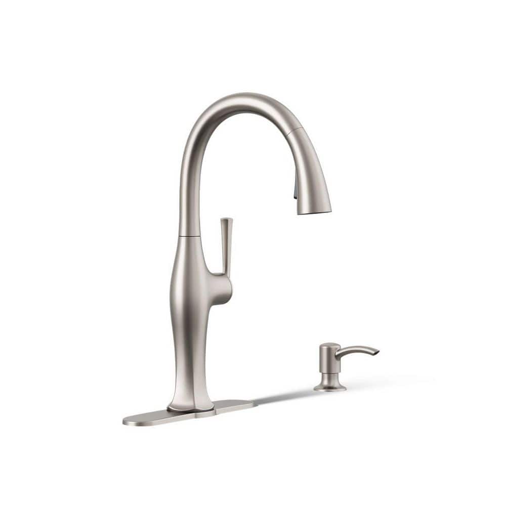KOHLER Sundae Single-Handle Pull Down Sprayer Kitchen Faucet in