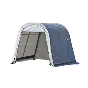 ShelterCoat 10 ft. x 8 ft. Wind and Snow Rated Garage Round Gray STD