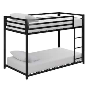 Mabel Black Metal Twin Over Twin Bunk Bed