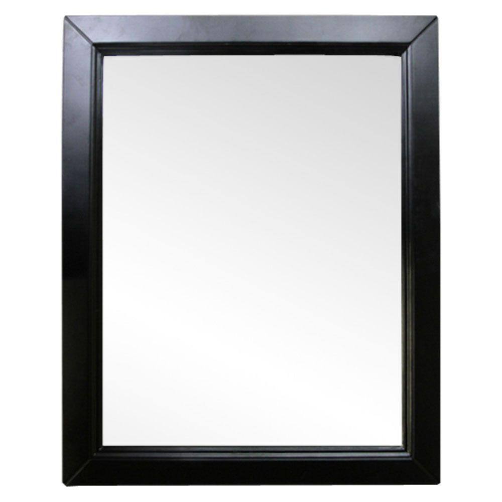 Hercules 30 in. W x 1 in. D x 36 in. H Single Framed Wall Mirror in Espresso price history on PriceWatchPro