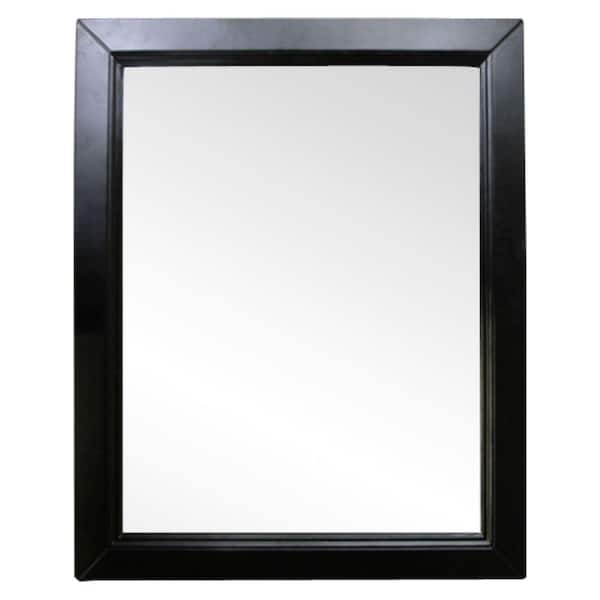 Hercules 30 in. W x 1 in. D x 36 in. H Single Framed Wall Mirror in Espresso