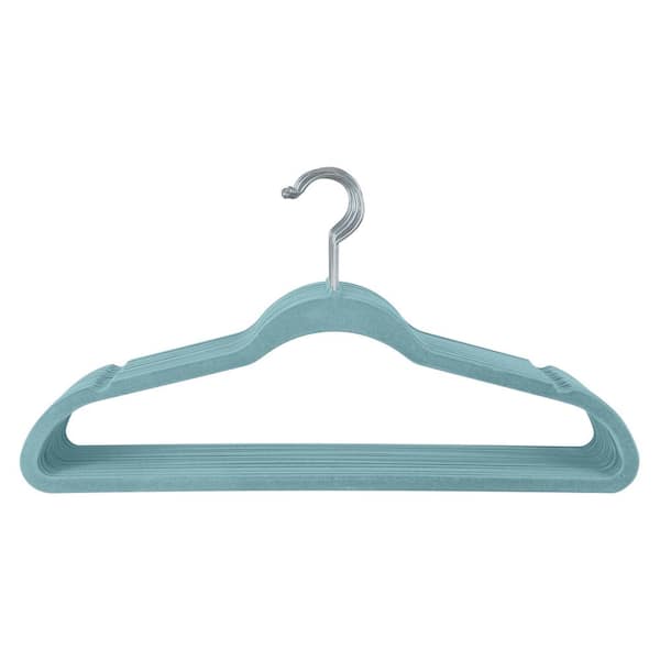 SIMPLIFY 10-Pack Super Slim Velvet Huggable Hangers in Dusty Blue