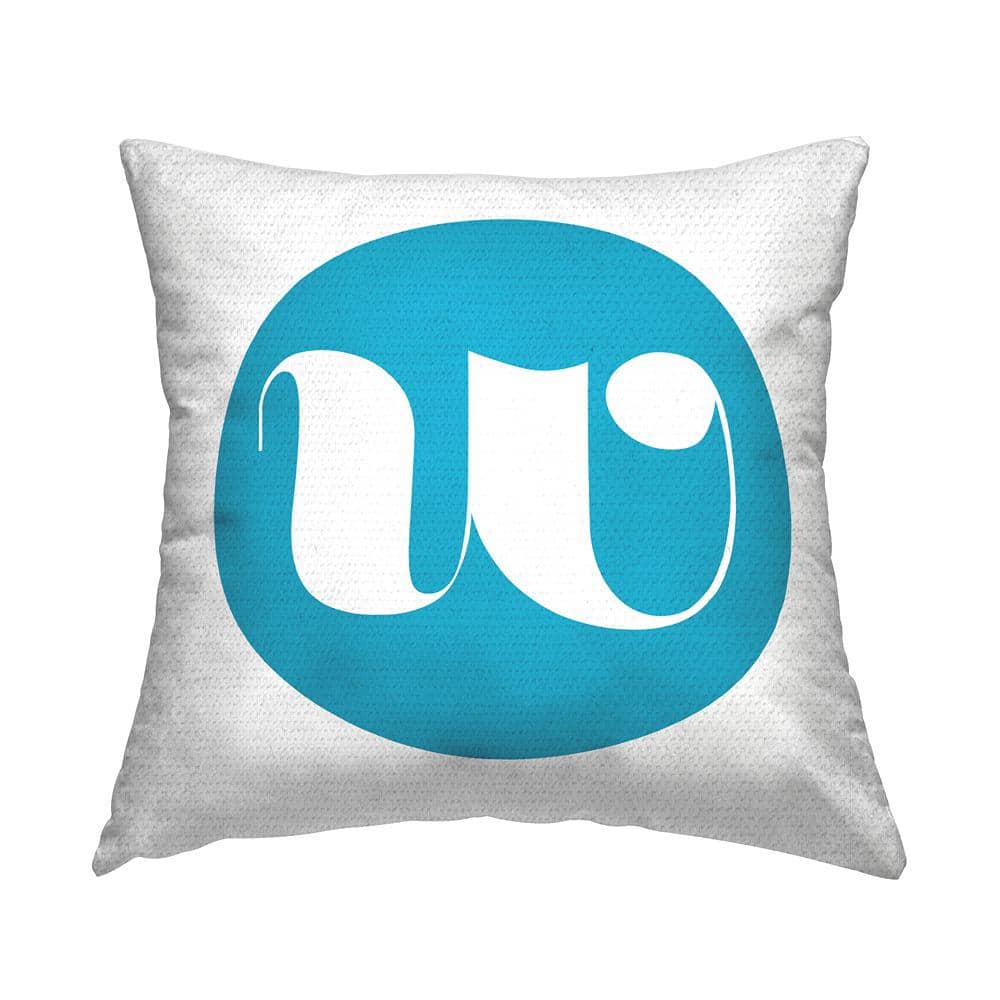 Blue Initial W Square Outdoor Throw Pillow price history on PriceWatchPro