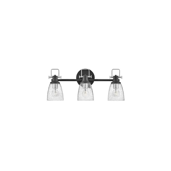 Easton 24.0 in. 3-Light Black Vanity Light