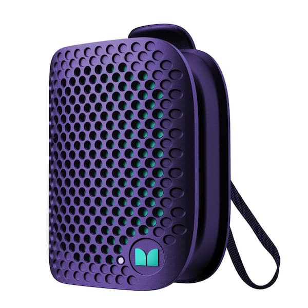 Portable Bluetooth Clip-On Speaker with Magnetic Mount, Built-In Mic, USB-C Rechargeable Purple