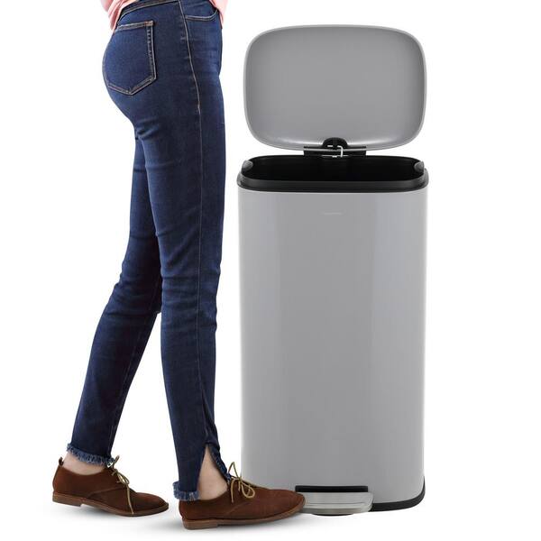 happimess Connor Rectangular 13-Gal. Trash Can with Soft