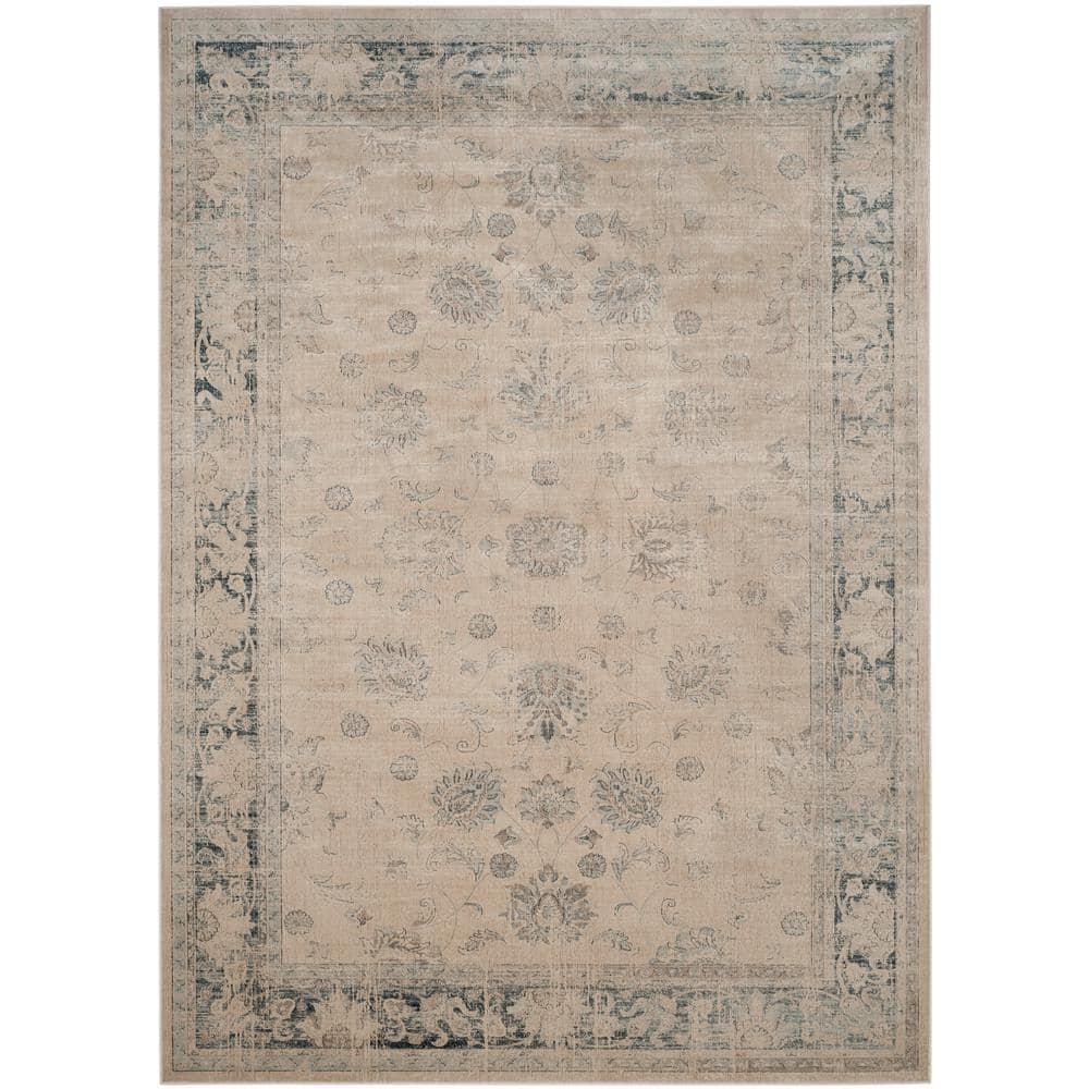 Hand-Knotted Elegance Stone Blue Viscose Area Rug, 5'3" x 7'6"