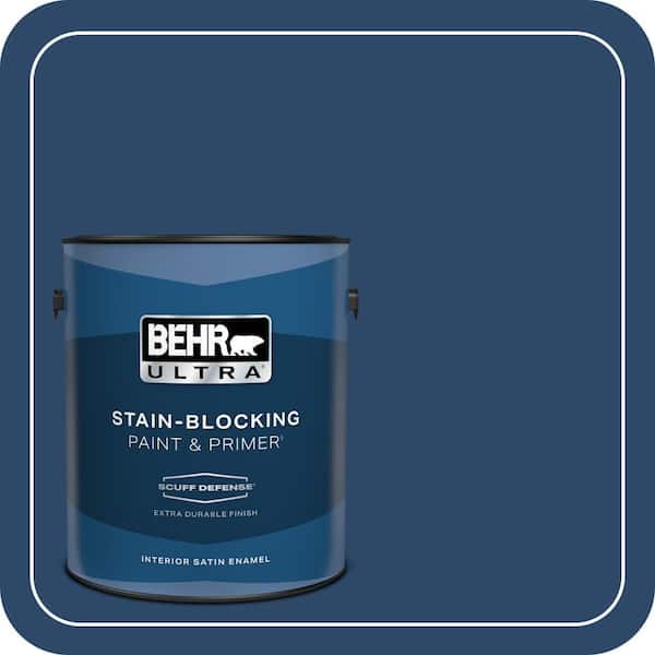 BEHR ULTRA 1 gal. #PPF-57 Lake View Extra Durable Satin Enamel Interior Paint & Primer