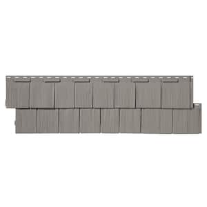 NovikShake 14.5 in. x 48.75 in. RS RoughSawn Shake Polymer Siding in Coventry Gray (12 Panels Per Box, 48.8 sq. ft.)