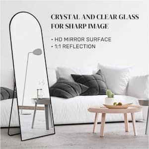 Gold Frame 18 in. W x 58 in. H Arched Metal Full Length Mirror