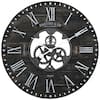 FirsTime & Co. 27 in. Black Shiplap Gears Farmhouse Wall Clock 31189 ...