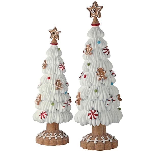 13-15 in. Resin Sweets Tree Set of 2