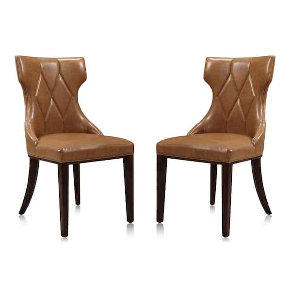 leather wingback dining chair