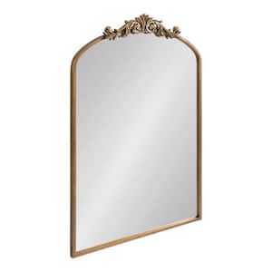 Arendahl 36 in. x 23.75 in. Traditional Arch Gold Framed Decorative Wall Mirror