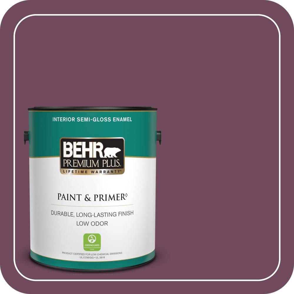 1 gal. #MQ1-39 Prussian Plum Semi-Gloss Enamel Low Odor Interior Paint & Primer price history on PriceWatchPro