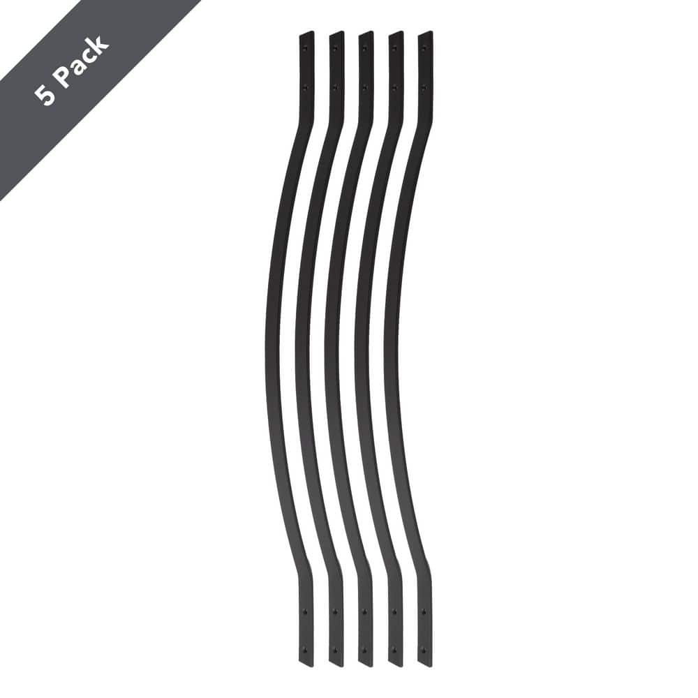 32-1/4 in. x 1 in. Textured Black Aluminum Arc Baluster (5-Pack) price history on PriceWatchPro