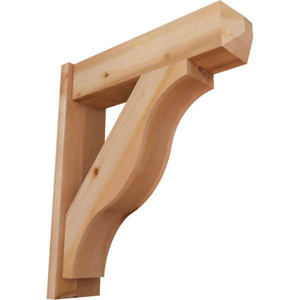 Ekena Millwork 8 in. x 32 in. x 28 in. Fuston Craftsman Smooth Western Red Cedar Outlooker