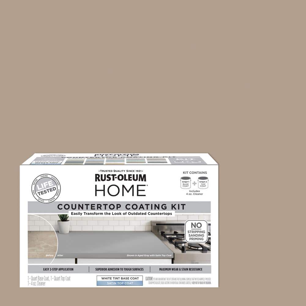 RustOleum Home 1 qt. Driftwood Satin Interior Countertop Paint Kit 38496204T The Home Depot