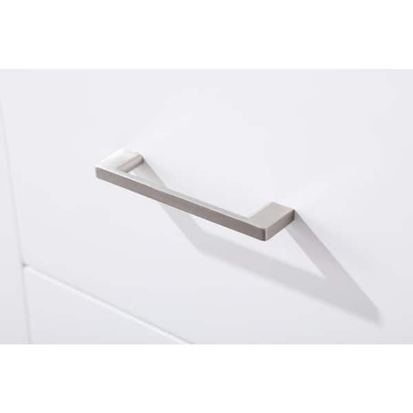 54 in. W x 22 in. D x 35 in. H Bath Vanity in White with Calacatta White Engineered Marble Top