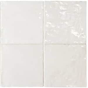 White 5.2 in x 5.2 Polished Ceramic Subway Tile Sample