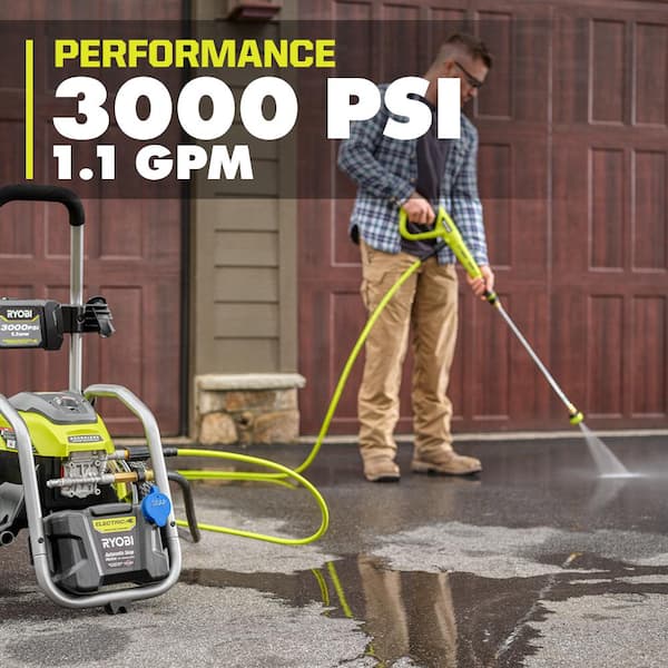 CP CP656-AWB (Natural Gloss) 11 3/4” RYOBI 3000 PSI 1.1 GPM Cold Water Electric Pressure Washer