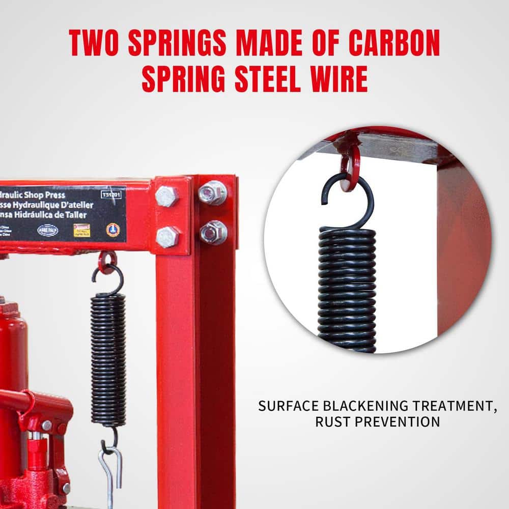 Big Red 12 Ton Heavy Duty Steel Hydraulic Shop Press